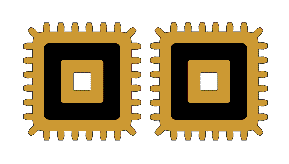 Engrenagens quadradas